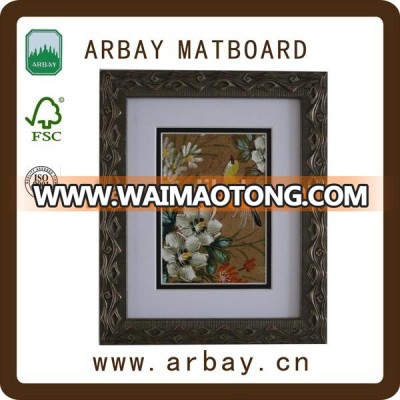 Wholesale wood MDF PS 5x7 8x10 11x14 picture photo frame with matboard